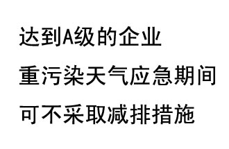 9月20日，生态部称“达到A级的企业重污染天气应急期间可不采取减排措施，B级企业适当少采取减排措施”